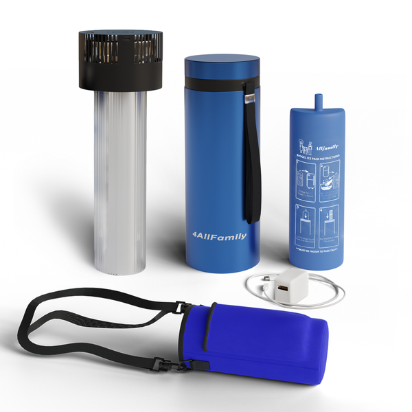 4AllFamily Voyager Mini Refrigerador Portátil Para Insulina y Medicamentos - Azul