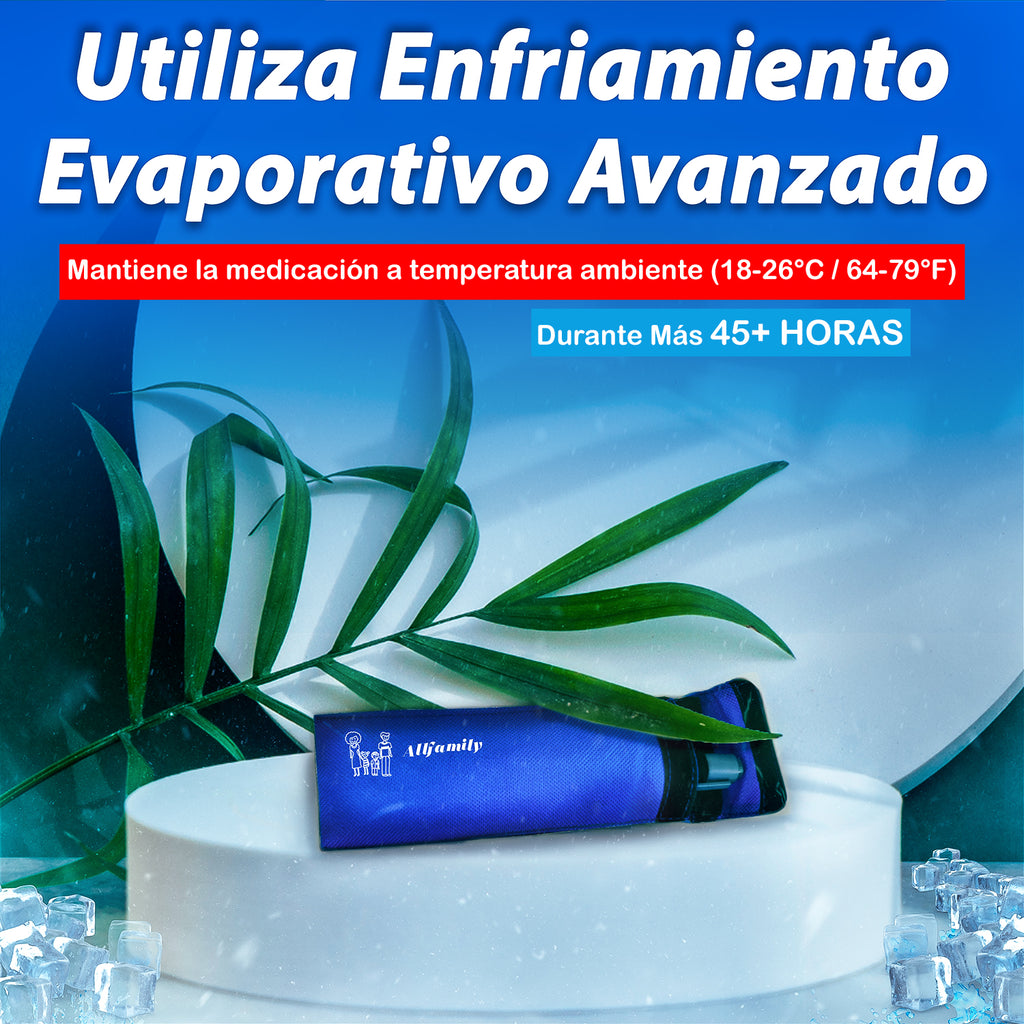 4AllFamily España - Chillers - Bolsas Isotérmicas para medicamentos - Estuches Fríos Para Insulina - Hasta 45 horas de frio 